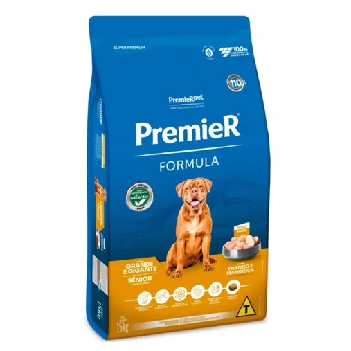 Ração Premier Formula para Cães Sênior Raças Grandes e Gigantes Sabor Frango 15Kg