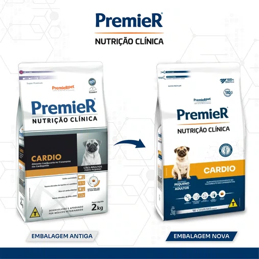 Ração Premier Nutrição Clínica Cardio para Cães Adultos Raças Pequenas 2kg