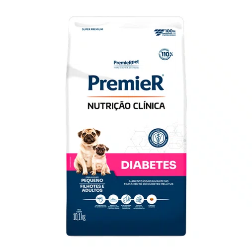 Ração Premier Nutrição Clínica Diabetes para Cães Adultos Raças Pequenas 10,1Kg