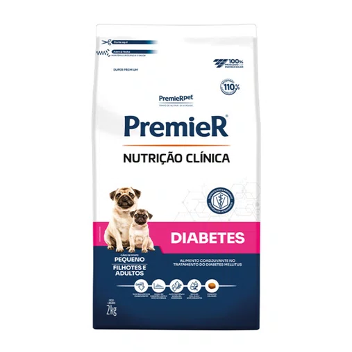 Ração Premier Nutrição Clínica Diabetes para Cães Adultos Raças Pequenas 2Kg