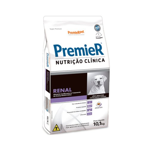 Ração Premier Nutrição Clínica Renal para Cães Adultos Raças Médias e Grandes 10,1kg