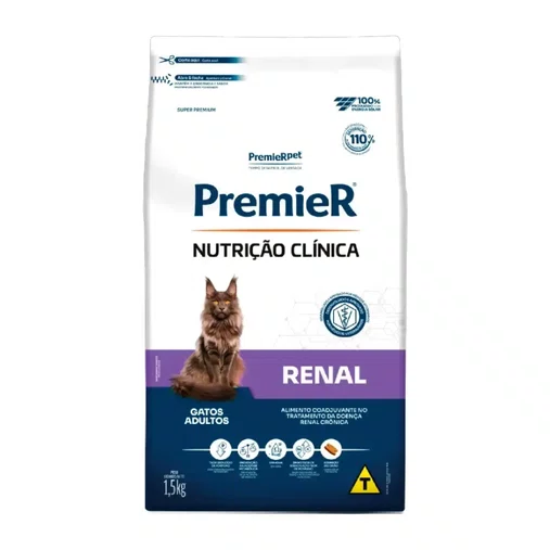 Ração Premier Nutrição Clínica Renal para Gatos Adultos 1,5Kg