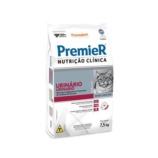 Ração Premier Nutrição Clínica Urinário para Gatos Adultos 7,5Kg