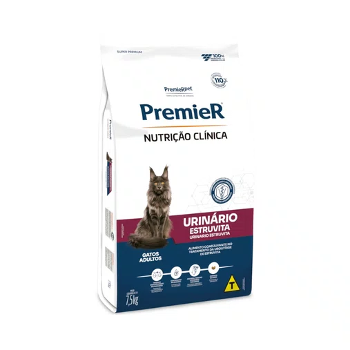 Ração Premier Nutrição Clínica Urinário para Gatos Adultos 7,5Kg