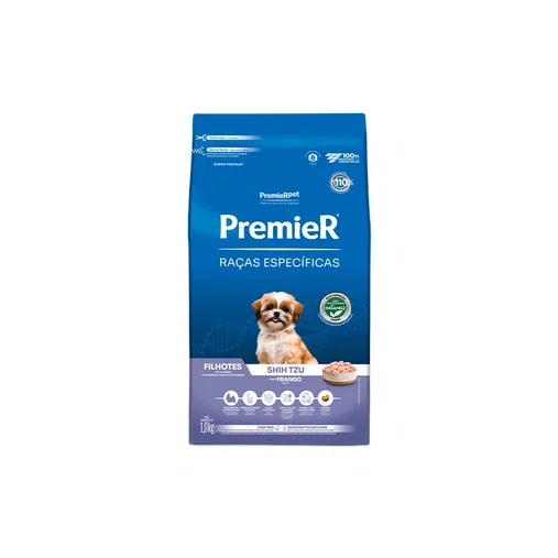 Ração Premier Raças Específicas Shih Tzu para Cães Filhotes Sabor Frango 1Kg