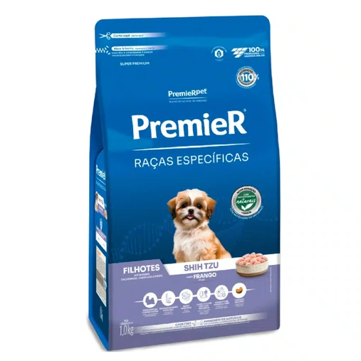 Ração Premier Raças Específicas Shih Tzu para Cães Filhotes Sabor Frango 1Kg