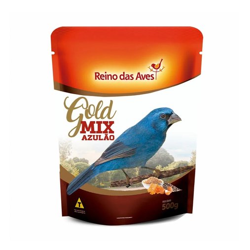 Ração Reino das Aves Gold Mix Azulão para Pássaros 500g