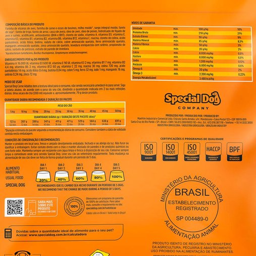 Ração Special Dog para Cães Adultos Sabor Carne 15Kg