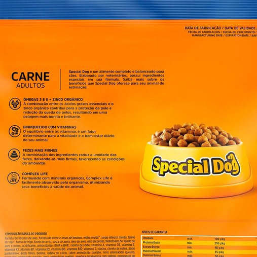 Ração Special Dog para Cães Adultos Sabor Carne 15Kg