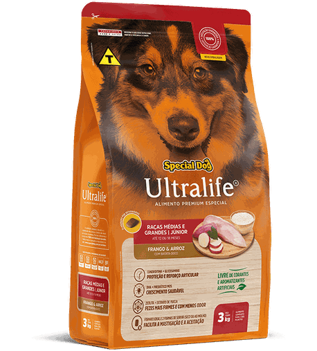 Ração Special Dog Ultralife para Cães Filhotes Raças Médias e Grandes 15Kg