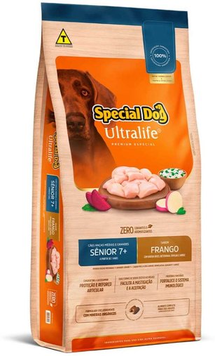 Ração Special Dog Ultralife para Cães Sênior Raças Médias e Grandes Sabor Carne 15Kg
