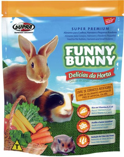 Ração Supra Funny Bunny Delícias da Horta Coelhos, Hamster e Outros Pequenos Roedores 1,8Kg