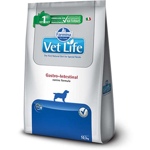 Ração Vet Life Natural Gastro-Intestinal para Cães Adultos com Distúrbios Intestinais 10,1Kg