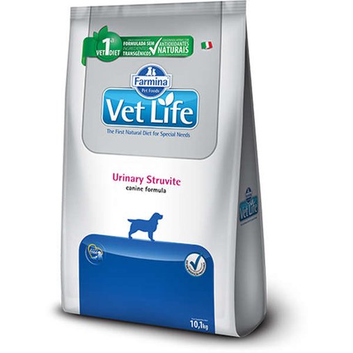 Ração Vet Life Natural Urinary Struvite para Cães Adultos com Distúrbios Urinários 10,1Kg