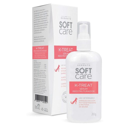 Reestruturador Soft Care K-Treat Serum para Cães e Gatos 200g