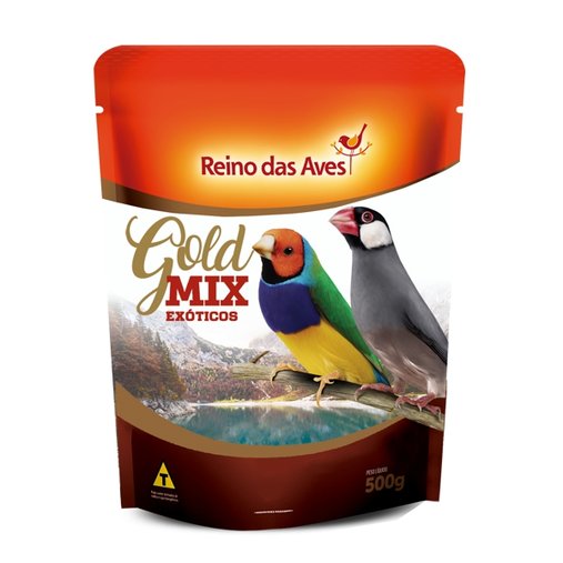 Ração Reino das Aves Gold Mix para Pássaros Exóticos 500g