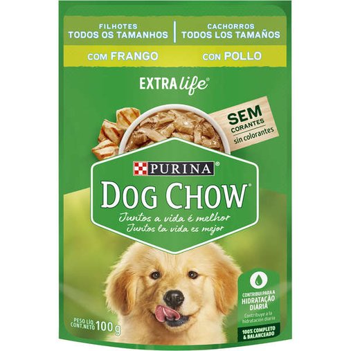 Sachê Dog Chow Extra Life para Cães Filhotes Sabor Frango 100g