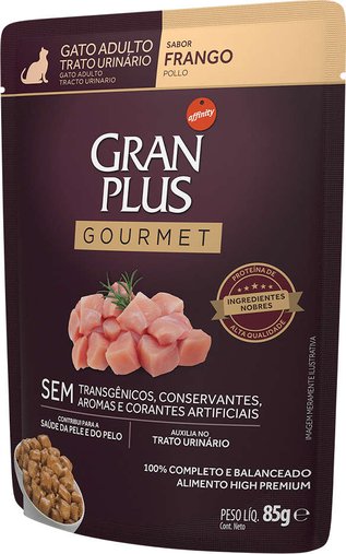 Sachê Gran Plus Trato Urinário para Gato Sabor Frango 85g