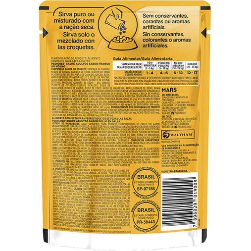 Sachê Pedigree para Cães Adultos Sabor Frango ao Molho 100g