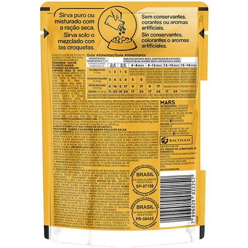 Sachê Pedigree para Cães Filhotes Sabor Frango ao Molho 100g