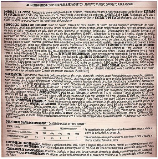 Sachê Special Dog Ultralife para Cães Adulto Raças Pequenas Sabor Carne 100g