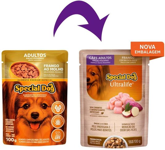 Sachê Special Dog Ultralife para Cães Adulto Raças Pequenas Sabor Frango 100g