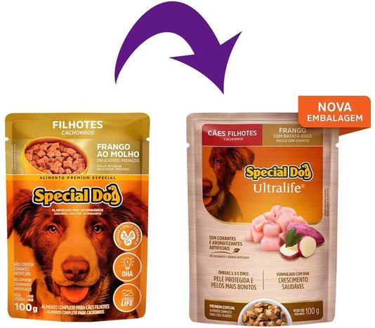 Sachê Special Dog Ultralife para Cães Filhotes Sabor Frango 100g
