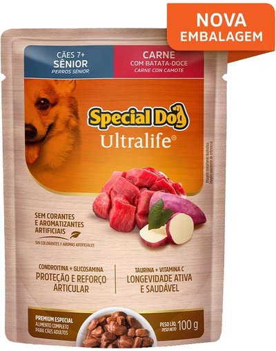 Sachê Special Dog Ultralife para Cães Sênior Sabor Carne 100g