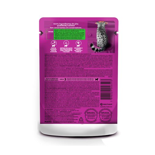 Sachê Whiskas Jelly para Gatos Adultos Sabor Peixes 85g