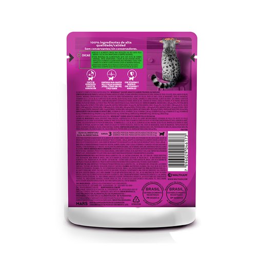 Sachê Whiskas para Gatos Adultos Sabor Frango ao Molho 85g