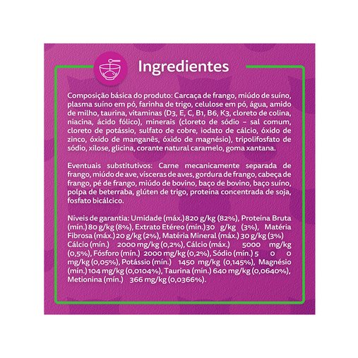 Sachê Whiskas para Gatos Adultos Sabor Frango ao Molho 85g