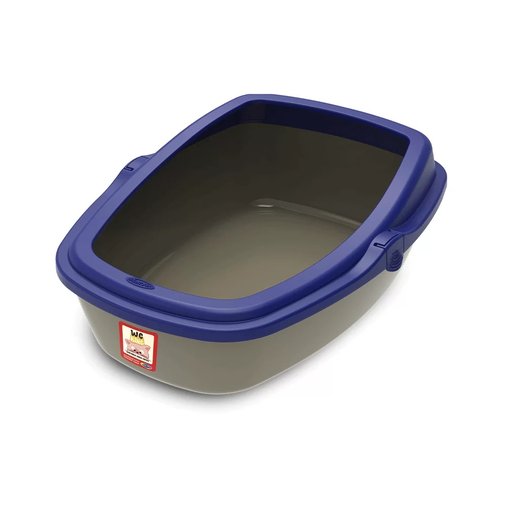 Sanitário Higiênico Plast Pet WC King Dourado e Azul M para Gatos