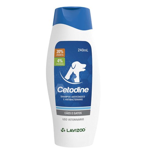 Shampoo Antifúngico e Antibacteriano Cetodine para Cães e Gatos 240ml