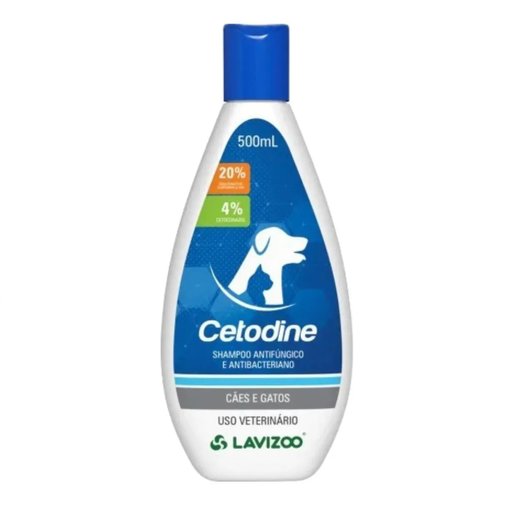 Shampoo Antifúngico e Antibacteriano Cetodine para Cães e Gatos 500ml