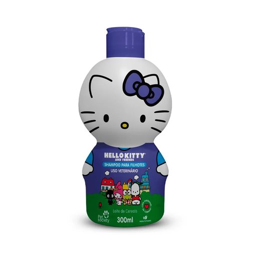 Shampoo Pet Society Hello Kitty Leite de Cereais para Filhotes 300ml