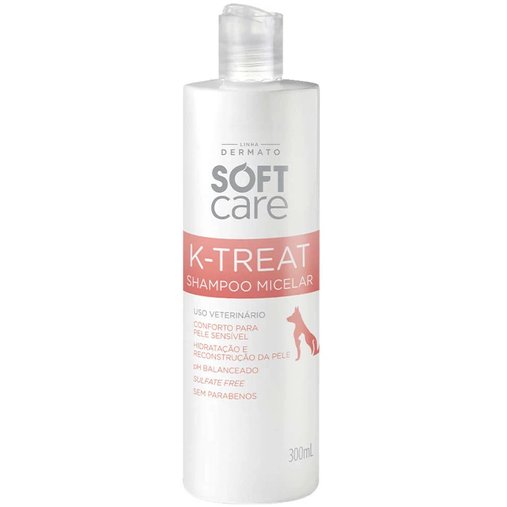 Shampoo Soft Care K-Treat Micelar para Cães e Gatos 300ml