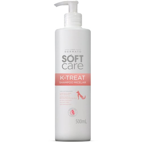 Shampoo Soft Care K-Treat Micelar para Cães e Gatos 500ml