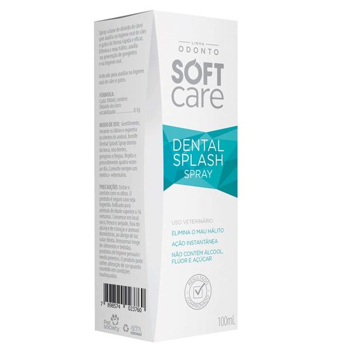 Solução Oral Soft Care Dental Splash Spray para Cães e Gatos 100ml
