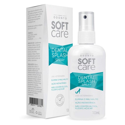 Solução Oral Soft Care Dental Splash Spray para Cães e Gatos 100ml