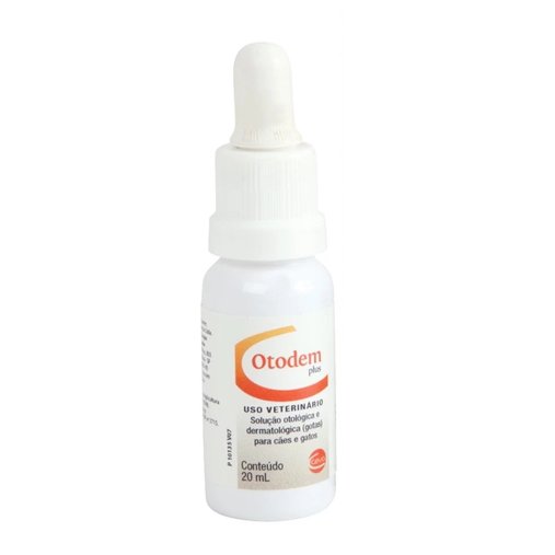 Solução Otológica Otodem Plus Ceva para Cães e Gatos 20ml