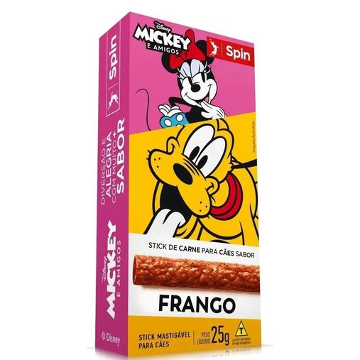 Petisco Spin Pet Mickey Palito para Cães sabor Frango 25g