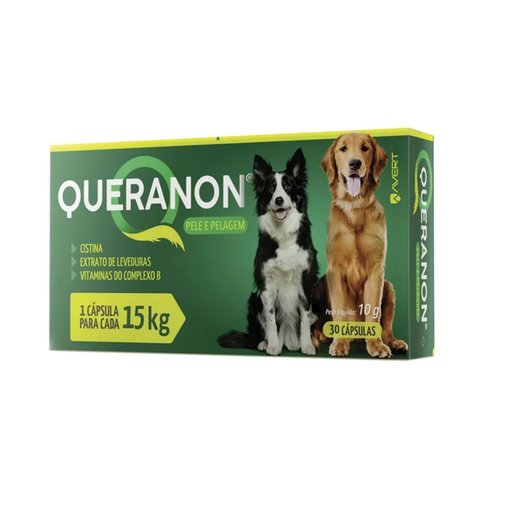 Suplemento Alimentar Avert Queranon para Cães 30 Cápsulas 15kg