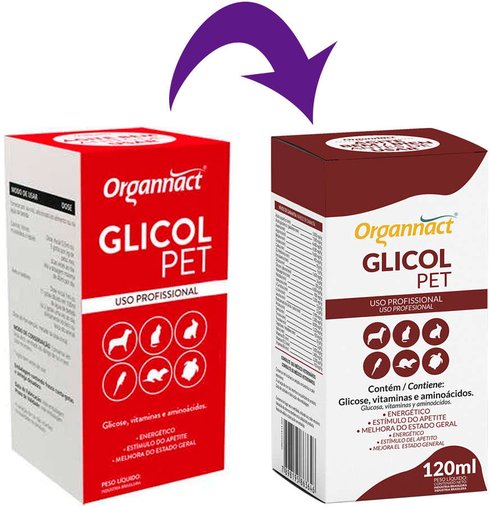Suplemento Organnact Glicol Pet 120ml