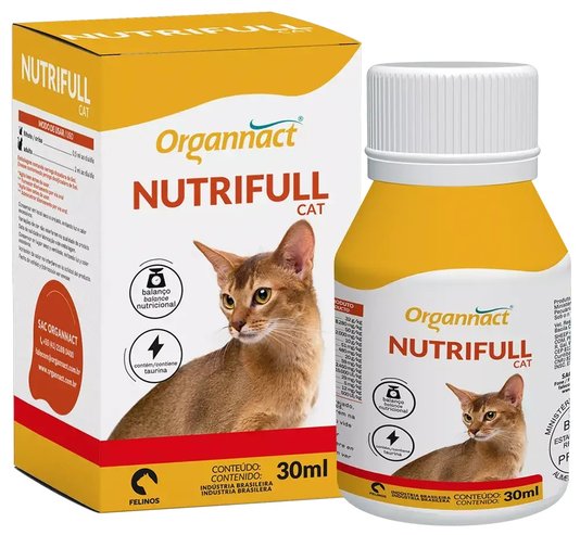Suplemento Alimentar Organnact Nutrifull Cat para Gatos 30ml