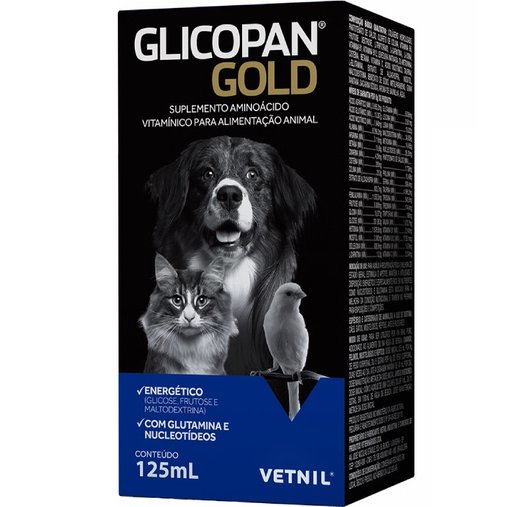 Suplemento Vetnil Glicopan Gold para Animais 125ml