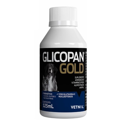 Suplemento Vetnil Glicopan Gold para Animais 125ml