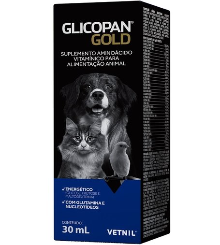Suplemento Vetnil Glicopan Gold para Animais 30ml