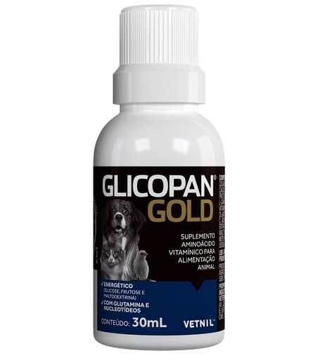 Suplemento Vetnil Glicopan Gold para Animais 30ml