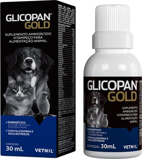 Suplemento Vetnil Glicopan Gold para Animais 30ml