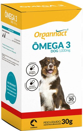 Suplemento Vitamínico Organnact Ômega 3 Dog 30 Cápsulas 30g
